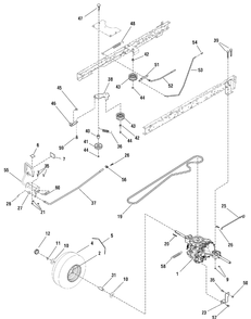 Motion Drive Group - Hydro Drive - Hydro Gear T2 (7501094) Diagram and Parts List for 7800497-EBL155420H 2009 Briggs and Stratton Lawn Tractor
